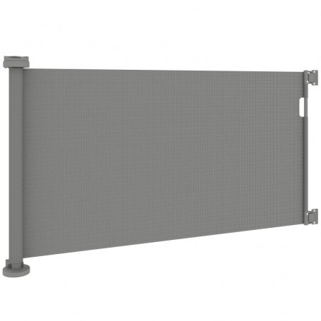 Trappgrind Utdragbar 0-136cm 87 cm Hög Dörrgrind För Husdjur 142 x 10 x 87 cm Grå