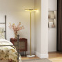Golvlampa, Fotströmbrytare, Metallstruktur, Akrylskärm, 4000K, Dimbar, Guld