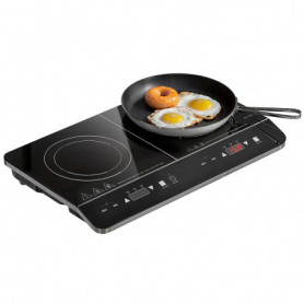 Bärbar Induktionshäll, 10-stegs temperaturkontroll, pekskärm, svart