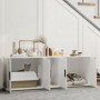 3-i-1 Kattmöbel med Kattlåda & Klösmatta – Elegant Skåp & Bänk