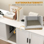 3-i-1 Kattmöbel med Kattlåda & Klösmatta – Elegant Skåp & Bänk