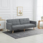 Skandinavisk 2-sits Bäddsoffa i Linnetyg & Träben 205 x 88 cm