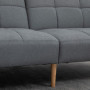 Skandinavisk 2-sits Bäddsoffa i Linnetyg & Träben 205 x 88 cm