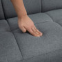 Skandinavisk 2-sits Bäddsoffa i Linnetyg & Träben 205 x 88 cm