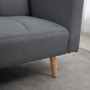 Skandinavisk 2-sits Bäddsoffa i Linnetyg & Träben 205 x 88 cm