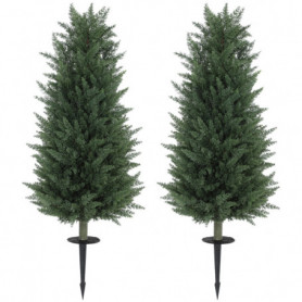 2-pack Naturtrogna Konstgjorda Cypresser 100 cm