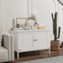 Kattlådeskåp med Bordsyta och Luktminimerande Design