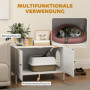 Kattlådeskåp med Bordsyta och Luktminimerande Design