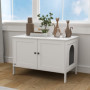 Kattlådeskåp med Bordsyta och Luktminimerande Design