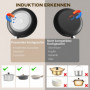 Induktionshäll med LED-touch och Säkerhetsfunktioner, 31 x 27 x 4,2 cm