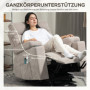 Massagefåtölj med Lyfthjälp, 8 Vibrationspunkter, Fjärrkontroller L...