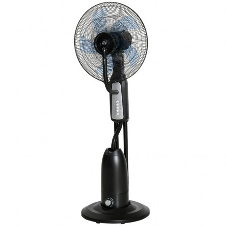 Vattenkyld Golvfläkt med 3L Tank och 75° Rotation Svart