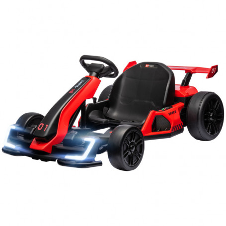 GoKart Elbil För Barn 3-8 år upp till 12 km/h Röd