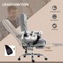 Ergonomisk Kontorsstol med Massagefunktion Fotstöd Grå
