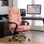 Ergonomisk Kontorsstol med Massagefunktion Fotstöd Rosa