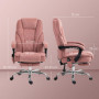 Ergonomisk Kontorsstol med Massagefunktion Fotstöd Rosa