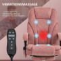 Ergonomisk Kontorsstol med Massagefunktion Fotstöd Rosa