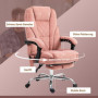 Ergonomisk Kontorsstol med Massagefunktion Fotstöd Rosa