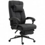 Kontorsstol Ergonomisk Ljusgrå med Fotstöd 66 x 70 x 116-124 cm - Svart