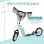 Sparkcykel - Skoter med Luftgummi Däck Ø30 cm Ljusblå 85 - 95 (H) cm
