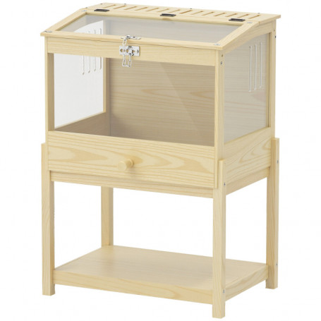 Hamsterbur på Ben med Förvaring och Lock – 83,2 x 50 x 103 cm