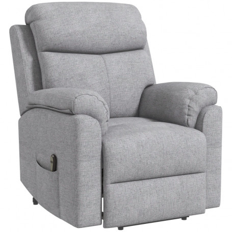 Relax Massagestol med Lyfthjälp och Fjärrkontroll Grå Textil