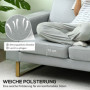 Soffa 2-sits Vista med Stora Armstöd Ljusgrå 145 x 82 x 78 cm