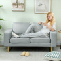 Soffa 2-sits Vista med Stora Armstöd Ljusgrå 145 x 82 x 78 cm