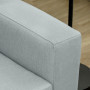 Soffa 2-sits Vista med Stora Armstöd Ljusgrå 145 x 82 x 78 cm