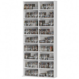 MediaTower CD/DVD-Hylla med 14 Hyllplan – 78,5 x 24 x 175 cm
