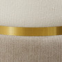 Rund Pall Krämvit Guld med Förvaring Ø36 x 44 cm
