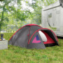 Campingtält för 3 personer, lätt, stabilt, vattentätt Grå