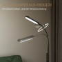 LED Golvlampa med Fjärrkontroll Svart 175 cm (H)