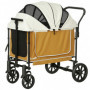 Hopfällbar Hundvagnupp till 30 kg 110 x 65 x 102 cm Brun