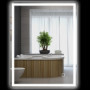 Badrumsspegel med LED Belysning 90 x 70 cm Silver