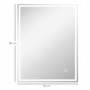 Badrumsspegel med LED Belysning 90 x 70 cm Silver