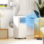 Portabel Luftkonditionering 7000 BTU med Timer, Avfuktare & Fjärrkontroll för Rum upp till 26 m²