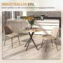 Runt Matbord i Industriell Stil – Ø80 cm med X-ben