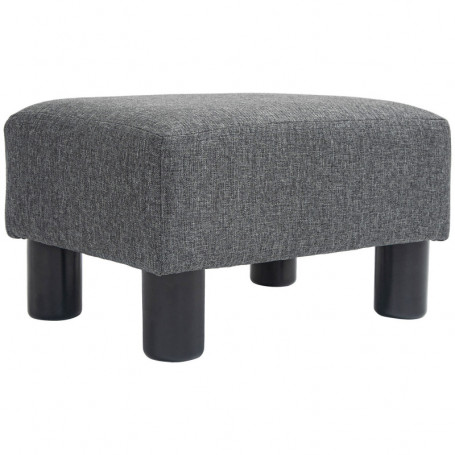 Fotpall Benstöd Mörkbrun 40 x 30 x 24 cm Grå