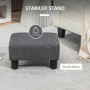 Fotpall Benstöd Mörkbrun 40 x 30 x 24 cm Grå