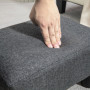 Fotpall Benstöd Mörkbrun 40 x 30 x 24 cm Grå