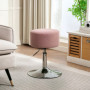 Roterbar Barstol i Rosa Manchester – Justerbar Höjd Pall 52–66 cm