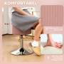 Roterbar Barstol i Rosa Manchester – Justerbar Höjd Pall 52–66 cm