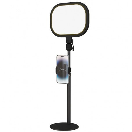 LED-bordslampa med USB & Mobilhållare – Justerbar Höjd & Färgtemperatur