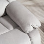 Ståhjälp Relax Fåtölj med Massage 90 x 93 x 110 cm Ljusgrå Läder