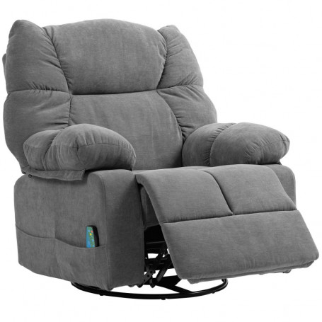 Relax Massage Fåtölj med Liggfunktion 98 x 90 x 98 cm Mörkgrå