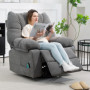 Relax Massage Fåtölj med Liggfunktion 98 x 90 x 98 cm Mörkgrå