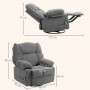 Relax Massage Fåtölj med Liggfunktion 98 x 90 x 98 cm Mörkgrå