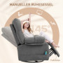 Relax Massage Fåtölj med Liggfunktion 98 x 90 x 98 cm Mörkgrå