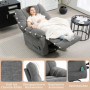 Relax Massage Fåtölj med Liggfunktion 98 x 90 x 98 cm Mörkgrå